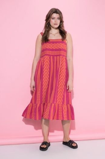 Plus size veliki brojevi Haljina midi bez rukava A kroja za punije