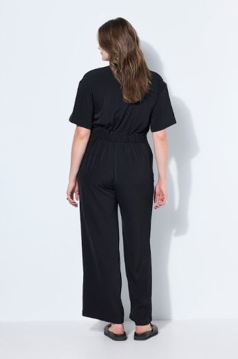 Plus size veliki brojevi Kombinezon kratkih rukava šireg kroja za punije