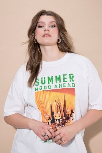 Plus size veliki brojevi Majica kratkih rukava šireg kroja za punije