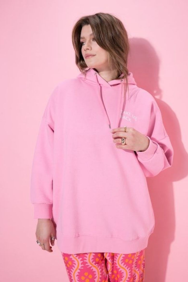 Plus size veliki brojevi Majica dugih rukava s kapuljačom šireg kroja za punije