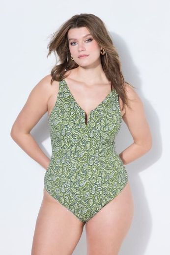 Plus size veliki brojevi Kupaći kostim jednodijelni V izreza za punije