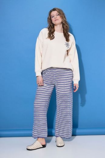 Plus size veliki brojevi Hlače širokih nogavica elastičnog struka za punije