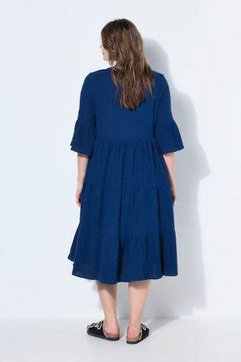 Plus size veliki brojevi Haljina 3/4 rukavi A kroja duži model za punije