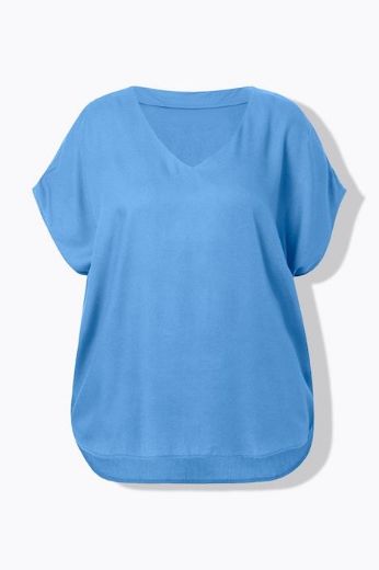 Plus size veliki brojevi Bluza kratkih rukava V ovratnika za punije