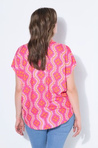 Plus size veliki brojevi Bluza kratkih rukava šireg kroja za punije