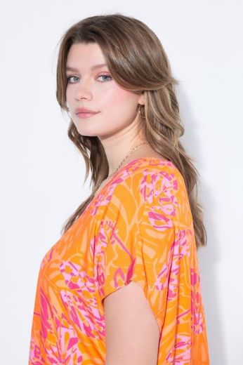 Plus size veliki brojevi Bluza kratkih rukava šireg kroja za punije