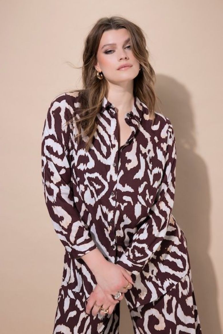 Plus size veliki brojevi Košulja dugih rukava ravnog kroja za punije