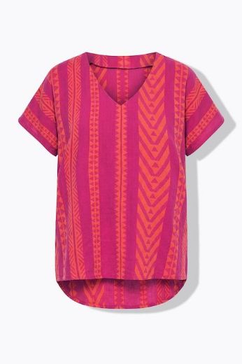 Plus size veliki brojevi Bluza kratkih rukava šireg kroja za punije