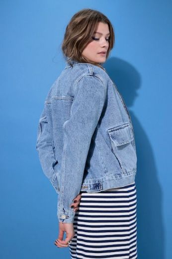 Plus size veliki brojevi Jakna lagana traper za punije