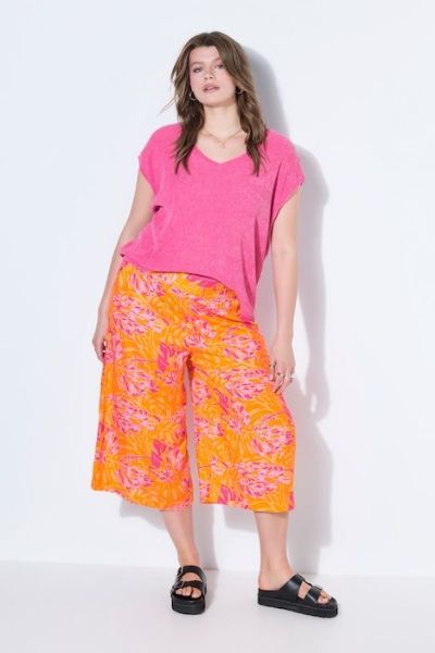 Veliki brojevi Hlače šireg kroja visokog struka moda za punije