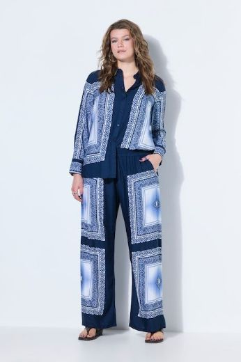 Plus size veliki brojevi Hlače širokih nogavica visokog struka za punije