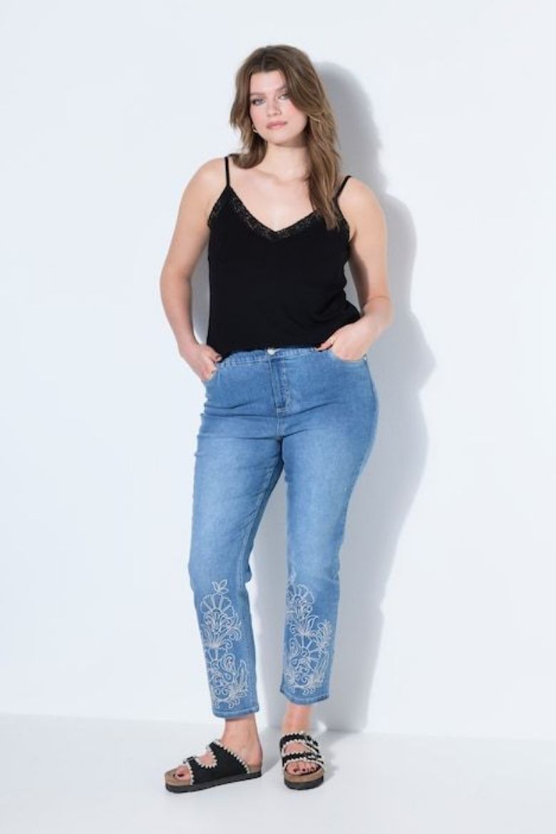 Plus size veliki brojevi Hlače traper visokog struka za punije