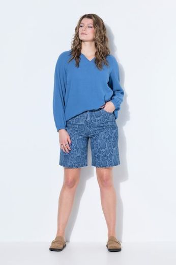 Plus size veliki brojevi Hlače traper kratkih nogavica visokog struka za punije