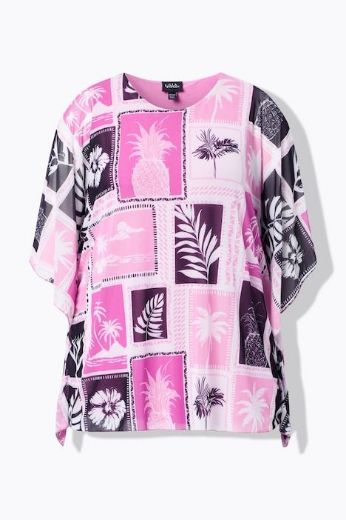 Plus size veliki brojevi Bluza kratkih rukava šireg kroja za punije