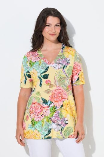 Plus size veliki brojevi Majica kratkih rukava V izreza za punije