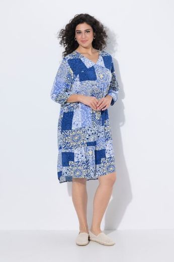 Plus size veliki brojevi Haljina 3/4 rukava A kroja za punije