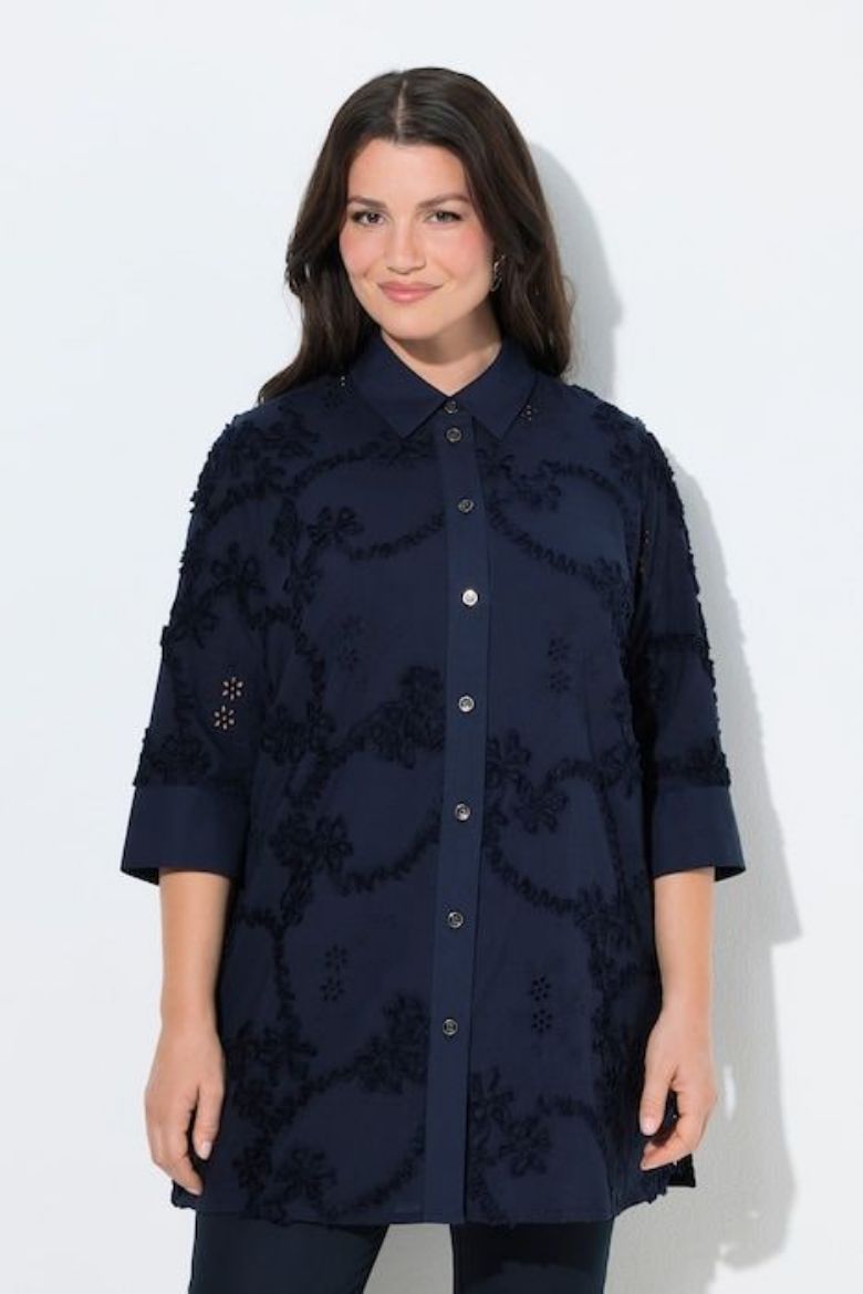 Plus size veliki brojevi Bluza 3/4 rukava dužeg kroja za punije