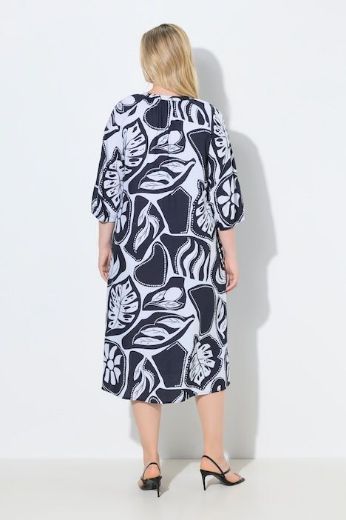 Plus size veliki brojevi Haljina midi 3/4 rukava za punije