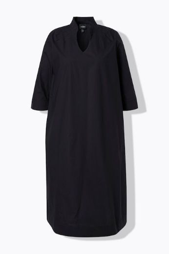 Plus size veliki brojevi Haljina midi 3/4 rukava A kroja za punije