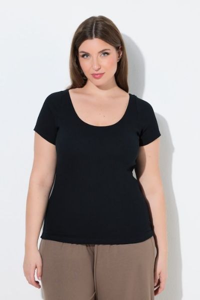 Veliki brojevi Majica kratkih rukava s ušivenim grudnjakom moda za punije