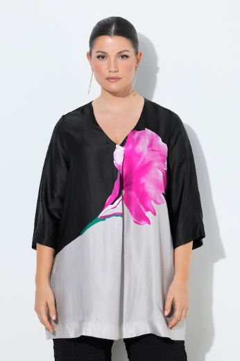 Plus size veliki brojevi Bluza 3/4 rukava od satena za punije