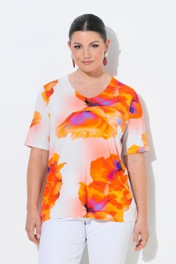 Plus size veliki brojevi Majica kratkih rukava V izreza za punije