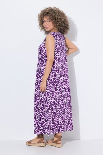 Plus size veliki brojevi Haljina midi bez rukava V izreza za punije