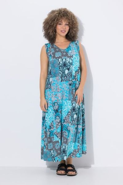 Veliki brojevi Haljina maxi bez rukava A kroja moda za punije