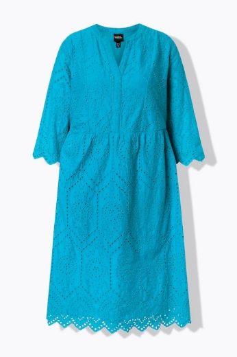 Plus size veliki brojevi Haljina midi A kroja 3/4 rukavi za punije