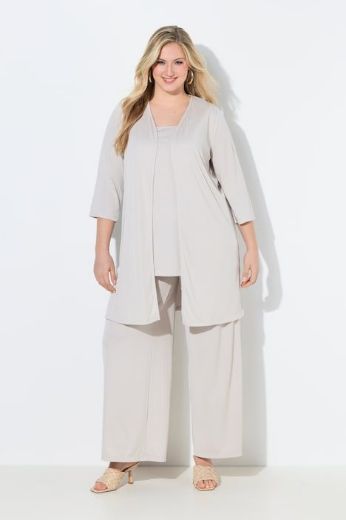 Plus size veliki brojevi Kardigan lagani dužeg kroja s 3/4 rukavima za punije