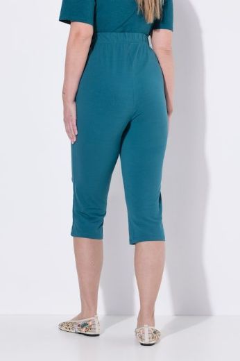 Plus size veliki brojevi Hlače Capry s ukrasnom čipkom za punije