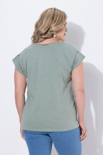 Plus size veliki brojevi Majica kratkih rukava V ovratnika za punije