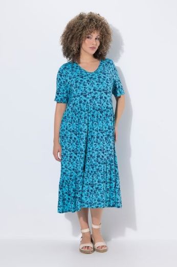 Plus size veliki brojevi Haljina midi A kroja na volane za punije