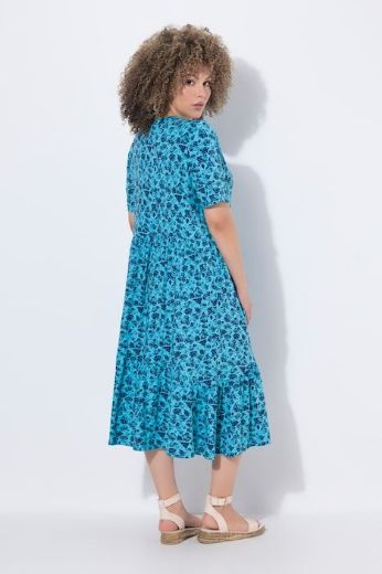 Plus size veliki brojevi Haljina midi A kroja na volane za punije