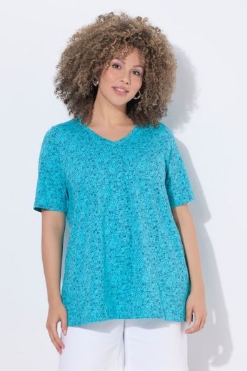 Plus size veliki brojevi Majica kratkih rukava V ovratnika za punije