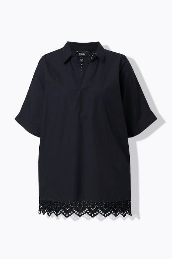 Plus size veliki brojevi Bluza kratkih rukava šireg kroja za punije