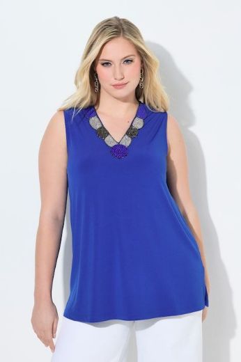 Plus size veliki brojevi Majica bez rukava A kroja za punije