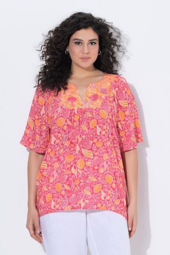 Plus size veliki brojevi Tunika kratkih rukava A kroja za punije