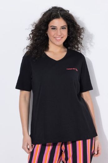 Plus size veliki brojevi Majica kratkih rukava V izreza za punije