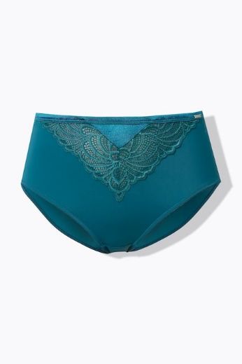 Plus size veliki brojevi Gaćice od mikrofibre s dodatkom ukrasne čipke za punije