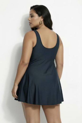 Plus size veliki brojevi Kupaći kostim haljina s resama za punije