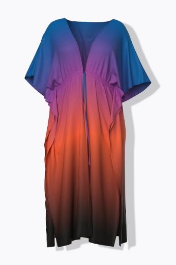 Plus size veliki brojevi Kaftan kratkih rukava V ovratnika za punije