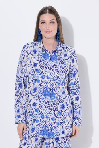 Plus size veliki brojevi Bluza dugih rukava s kragnom za punije