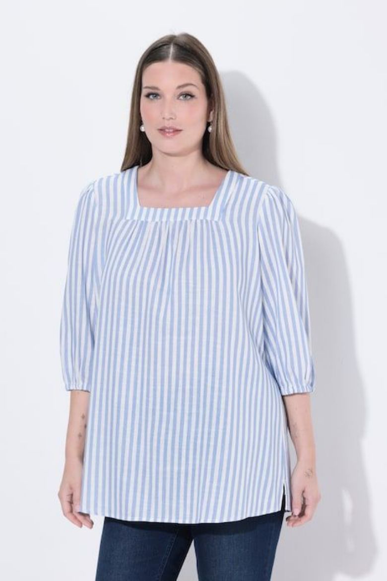 Plus size veliki brojevi Bluza 3/4 rukava lanena za punije