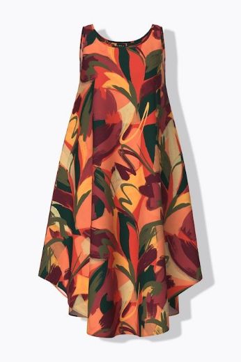 Plus size veliki brojevi Haljina midi bez rukava A kroja za punije