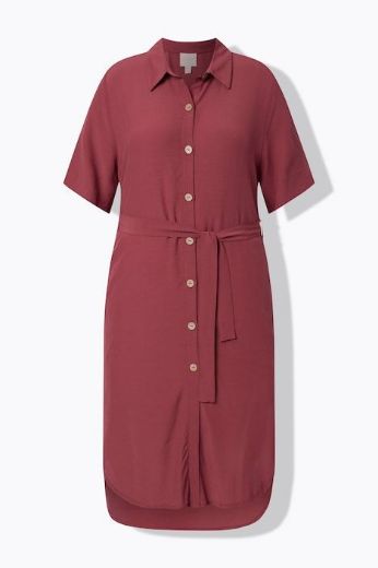 Plus size veliki brojevi Haljina midi kratkih rukava pamučna za punije