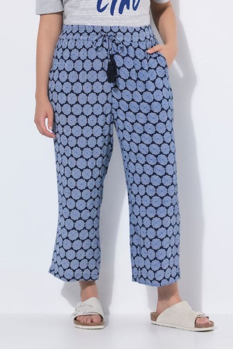 Plus size veliki brojevi Hlače širokih nogavica elastičnog struka za punije