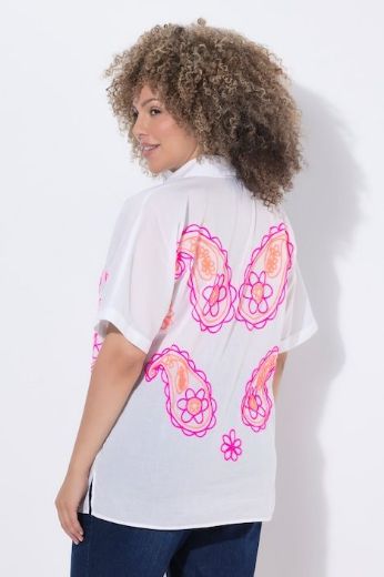 Plus size veliki brojevi Bluza kratkih rukava šireg kroja za punije