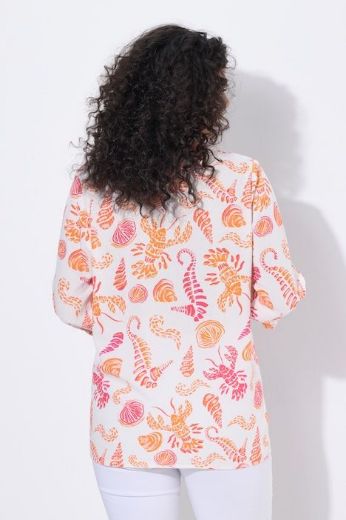 Plus size veliki brojevi Bluza rukavi 3/4 lanena za punije