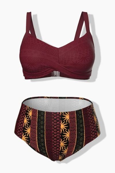 Veliki brojevi Kupaći kostim bikini mekanih košarica i podesivih naramenica moda za punije